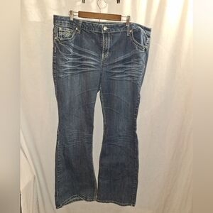 ZCO Women's Dark Blue Flare Jeans